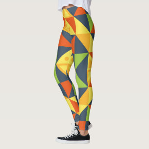 Abstrac geometrically colours leggings