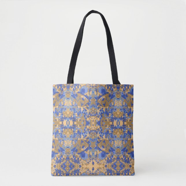 Abstrack Blue Exclusive Pattern Tote Bag (Front)