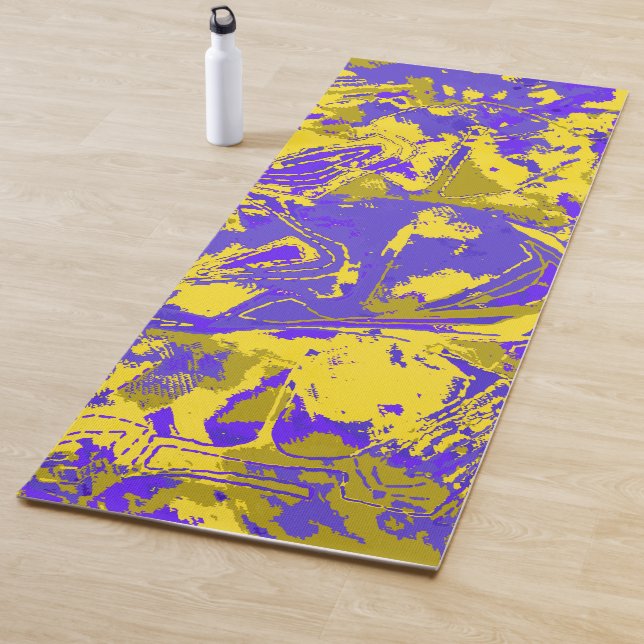 Abstrack Exclusive Yellow Pattern Crossbody Bag Yoga Mat (In Situ)