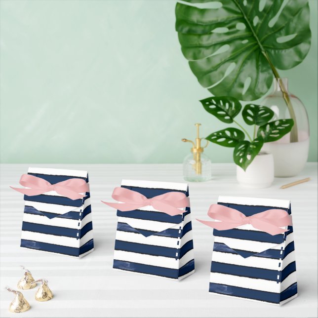 Abstrack navy Stripes Seamless  Favour Box (Multiple)