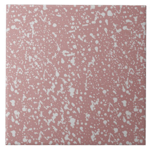 Abstrack Pink and White Dots Pattern Tile