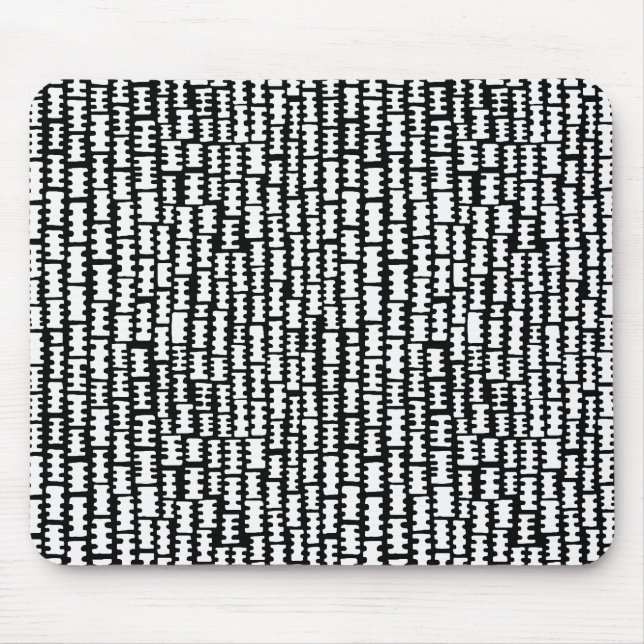 Abstract 020712 - White on Black Mouse Mat (Front)