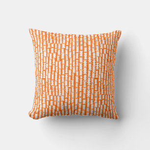 Abstract 020712 - White on Orange Cushion