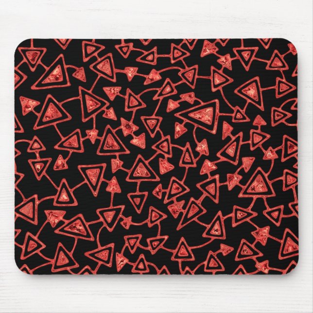 Abstract 021112 - Cranberry Ice on Black Mouse Mat (Front)