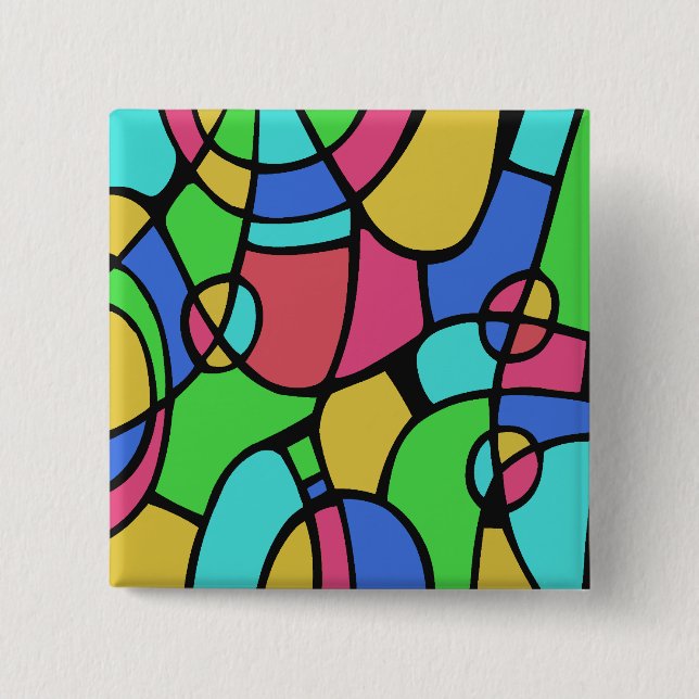 Abstract 02 15 cm square badge (Front)
