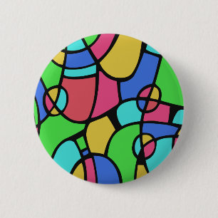 Abstract 02 6 cm round badge