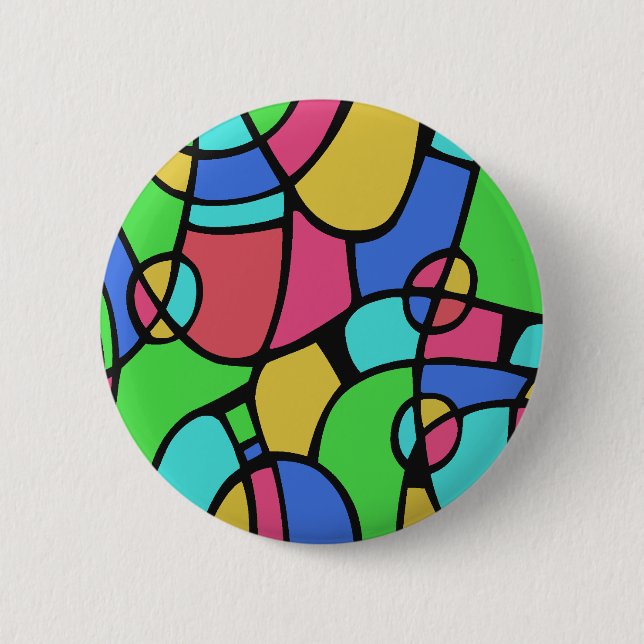 Abstract 02 6 cm round badge (Front)