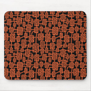 Abstract 041113 - Autumn Orange on Black Mouse Mat