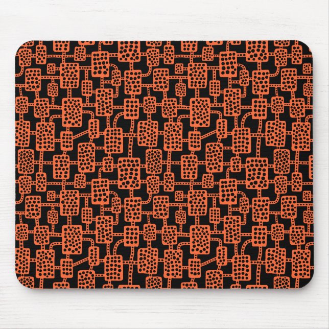 Abstract 041113 - Autumn Orange on Black Mouse Mat (Front)