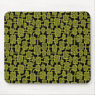 Abstract 041113 - Banana on Black Mouse Mat
