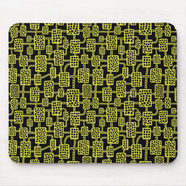 Abstract 041113 - Banana on Black Mouse Mat (Front)