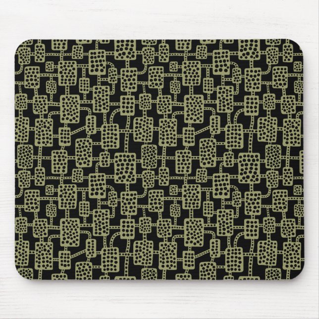 Abstract 041113 - Khaki on Black Mouse Mat (Front)