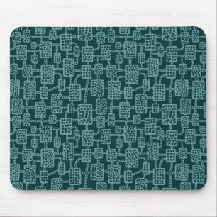 Abstract 041113 - Ocean Green on Dk Moss Green Mouse Mat