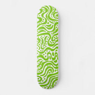 Abstract 041211v2 - Martian Green on White Skateboard