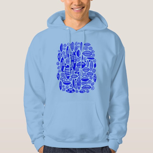 Abstract 100813 - Blue Hoodie (Front)
