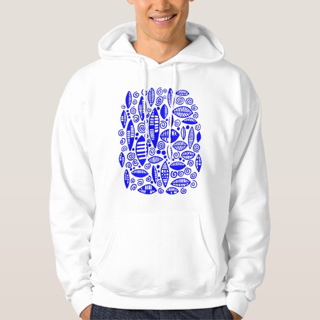 Abstract 100813 - Blue Hoodie (Front)