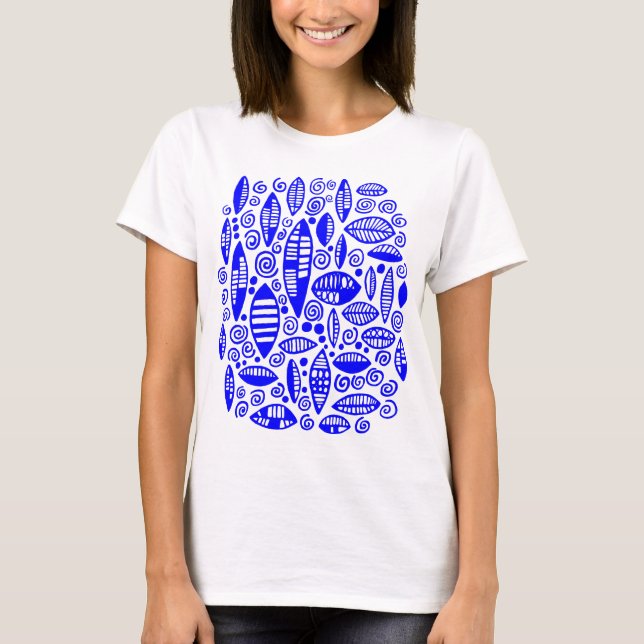 Abstract 100813 - Blue T-Shirt (Front)