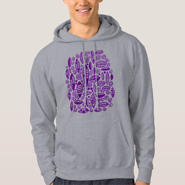 Abstract 100813 - Purple Hoodie (Front)