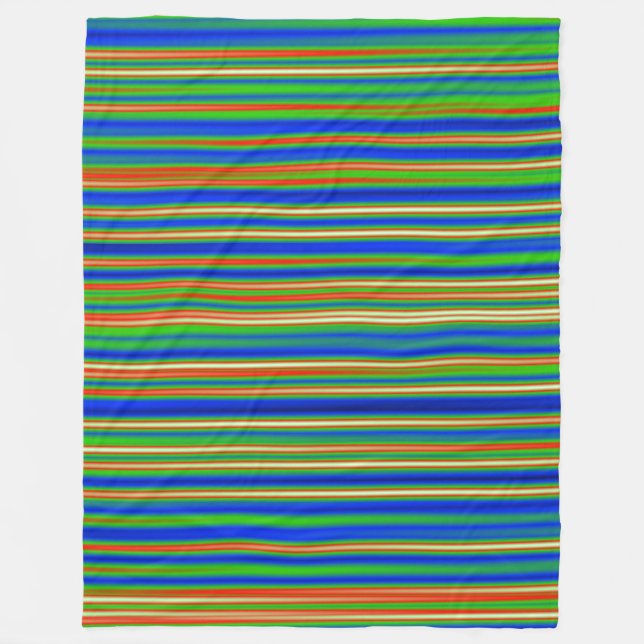 Abstract 130716(03) - Horizontal Stripe Fleece Blanket (Front)