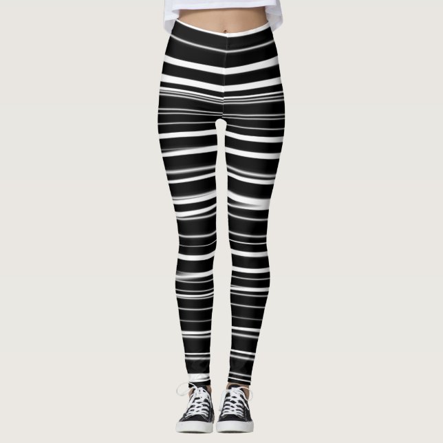 Abstract 130716(07) Horizontal Stripes Leggings (Front)