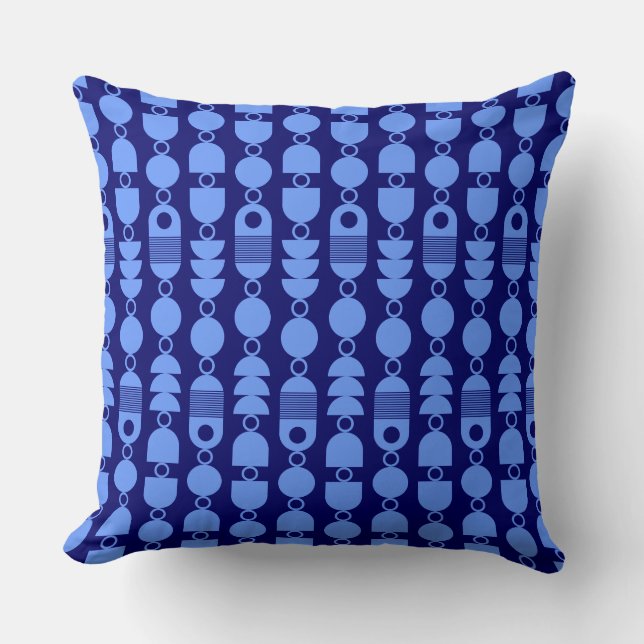 Abstract 140823 - Baby Blue on Deep Navy Cushion (Front)
