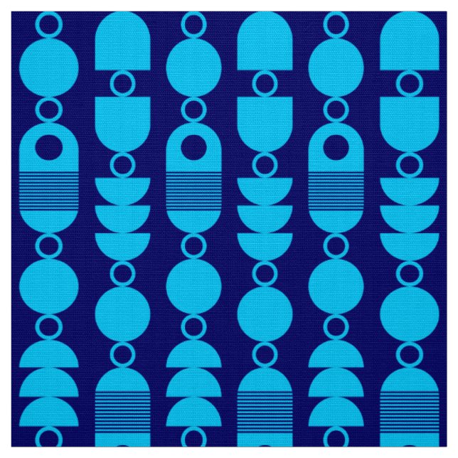 Abstract 140823 - Sky Blue on Deep Navy Fabric (Swatch)