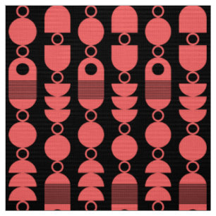 Abstract 140823 - Tropical Pink on Black Fabric