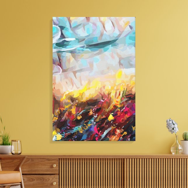 Abstract 14664 canvas print (Insitu(LivingRoom))