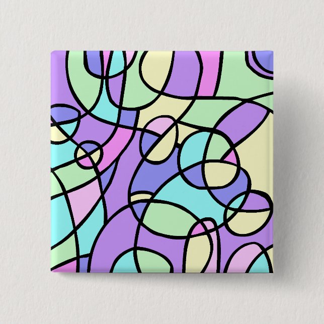Abstract 15 Cm Square Badge (Front)