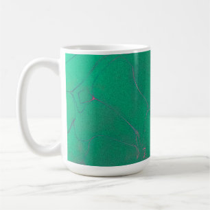 Abstract 15 Jade Green, Hot Pink, Blue Dust Coffee Mug