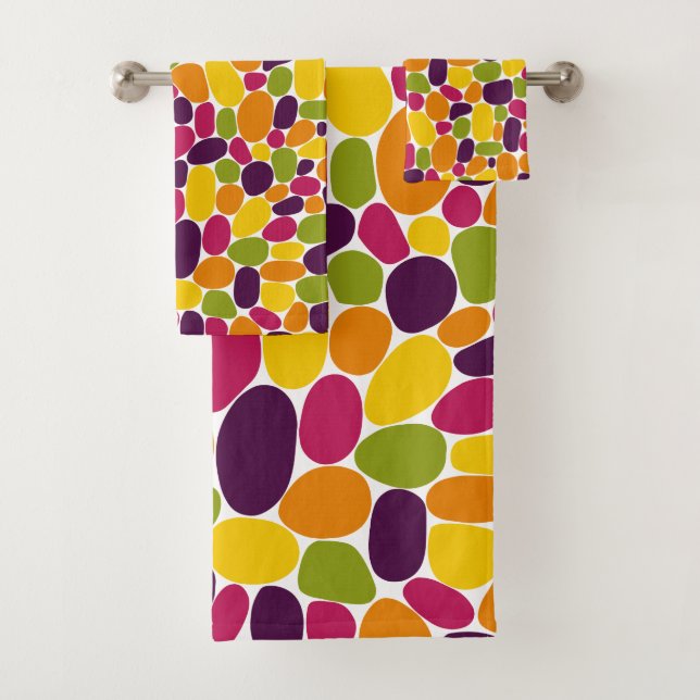 Abstract 160417 - Wine Gum Colours Bath Towel Set (Insitu)