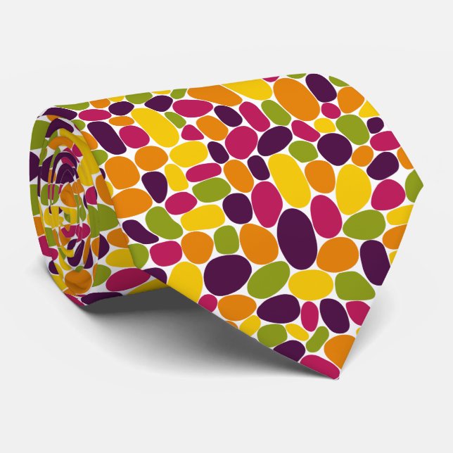 Abstract 160417 - Wine Gum Colours Tie (Rolled)