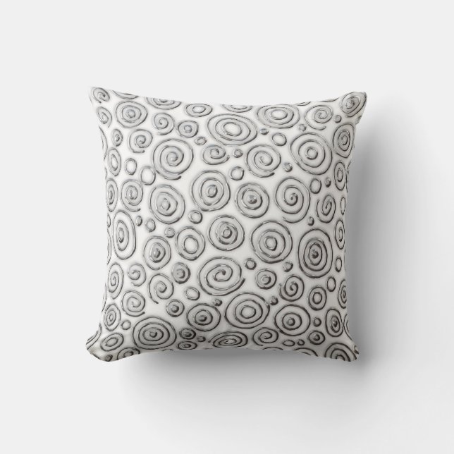 Abstract 181112 - Exotic Metal - White Cushion (Front)