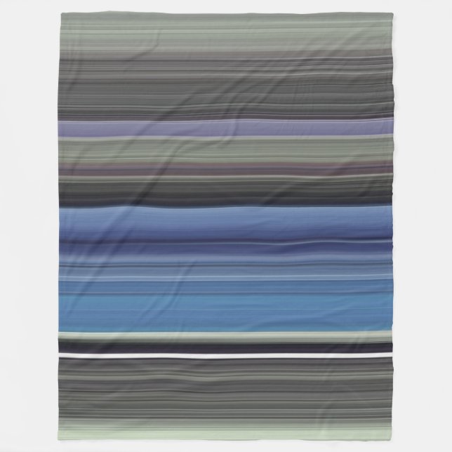 Abstract #1: Blue and grey Fleece Blanket (Front)