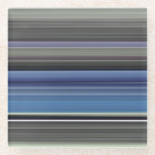 Abstract #1: Blue and grey Glass Coaster