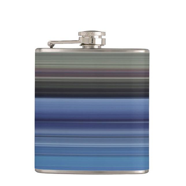 Abstract #1: Blue and grey Hip Flask (Front)