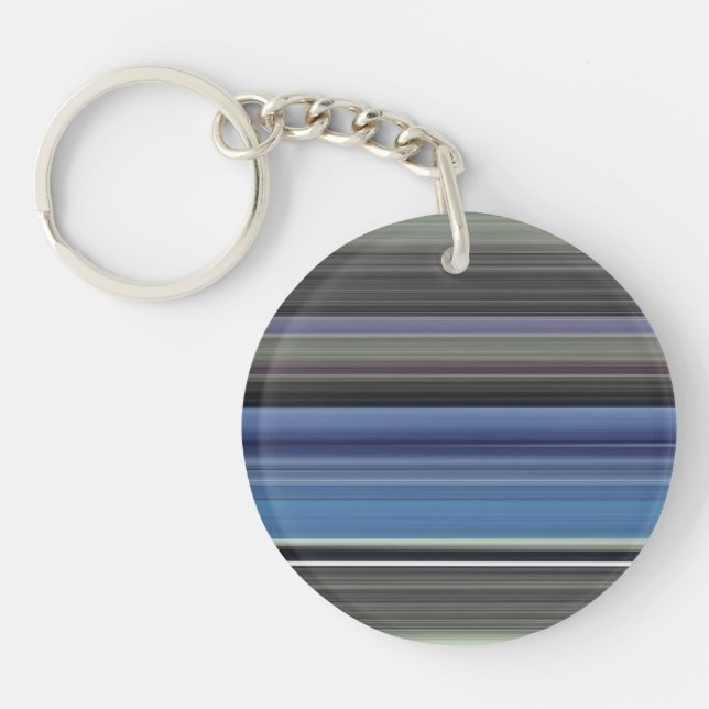 Abstract #1: Blue and grey Key Ring (Front)