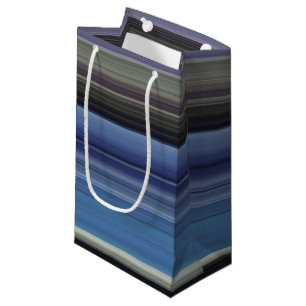 Abstract #1: Blue and grey Small Gift Bag