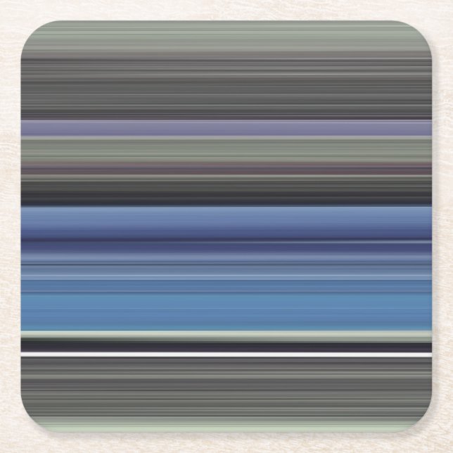 Abstract #1: Blue and grey Square Paper Coaster (Front)