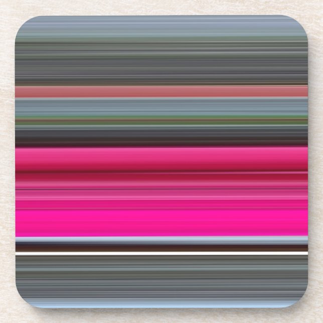 Abstract #1: Cerise and grey Coaster (Front)