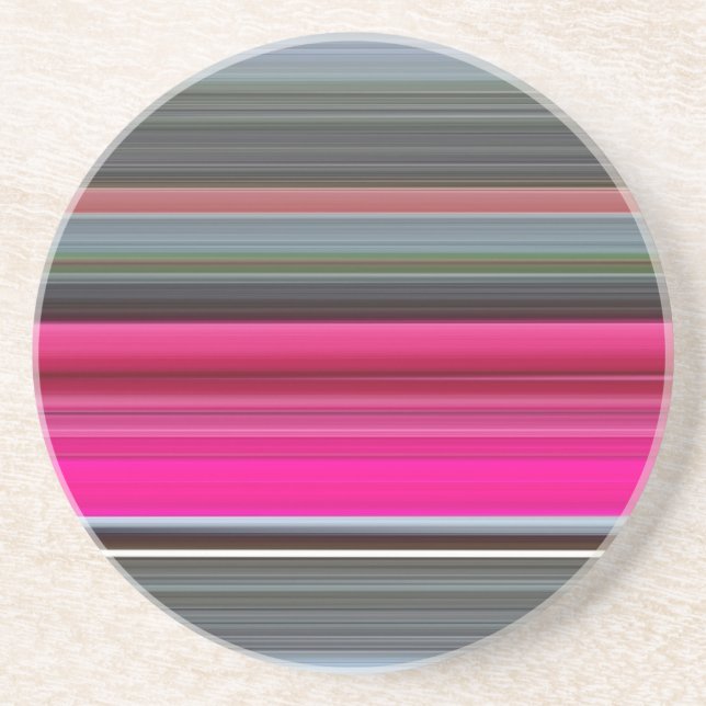 Abstract #1: Cerise and grey Coaster (Front)