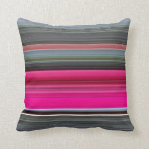 Abstract #1: Cerise and grey Cushion