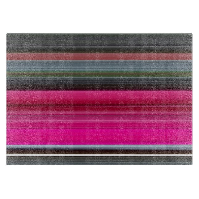 Abstract #1: Cerise and grey Cutting Board (Front)