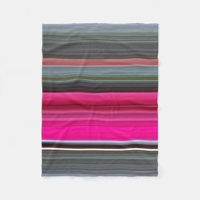 Abstract #1: Cerise and grey Fleece Blanket (Front)