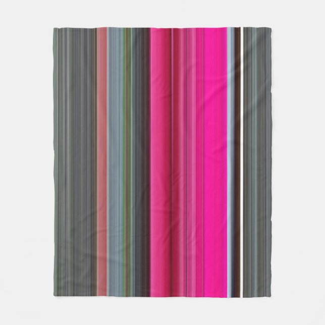 Abstract #1: Cerise and grey Fleece Blanket (Front)