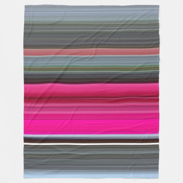 Abstract #1: Cerise and grey Fleece Blanket (Front)