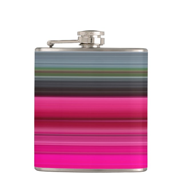Abstract #1: Cerise and grey Hip Flask (Front)