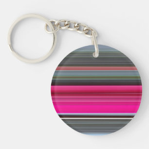 Abstract #1: Cerise and grey Key Ring