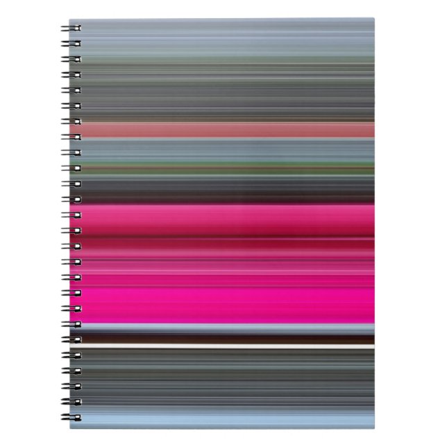 Abstract #1: Cerise and grey Notebook (Front)