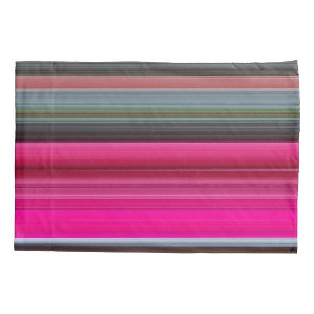 Abstract #1: Cerise and grey Pillowcase (Back)